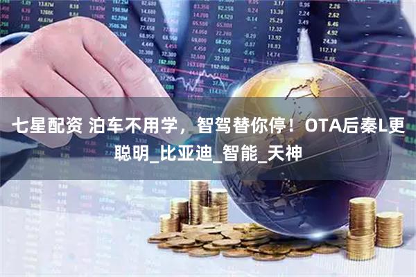 七星配资 泊车不用学，智驾替你停！OTA后秦L更聪明_比亚迪_智能_天神